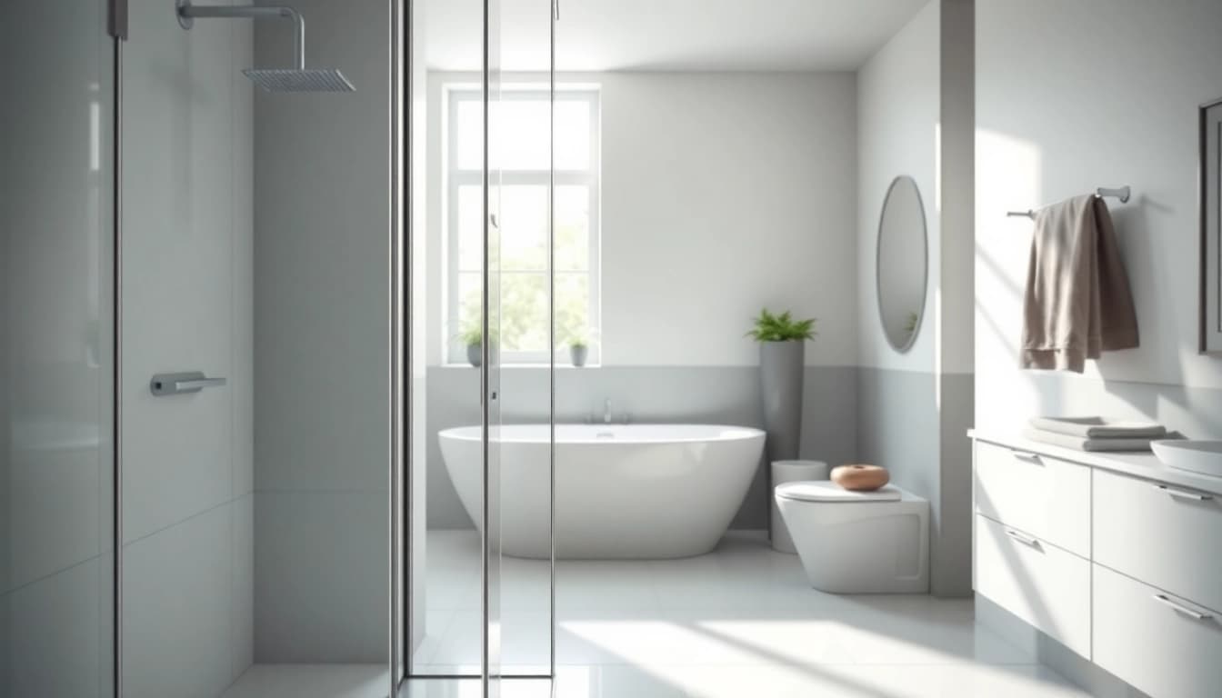 Erleben Sie die elegante sonni Duschkabine in einem modernen Badezimmer.