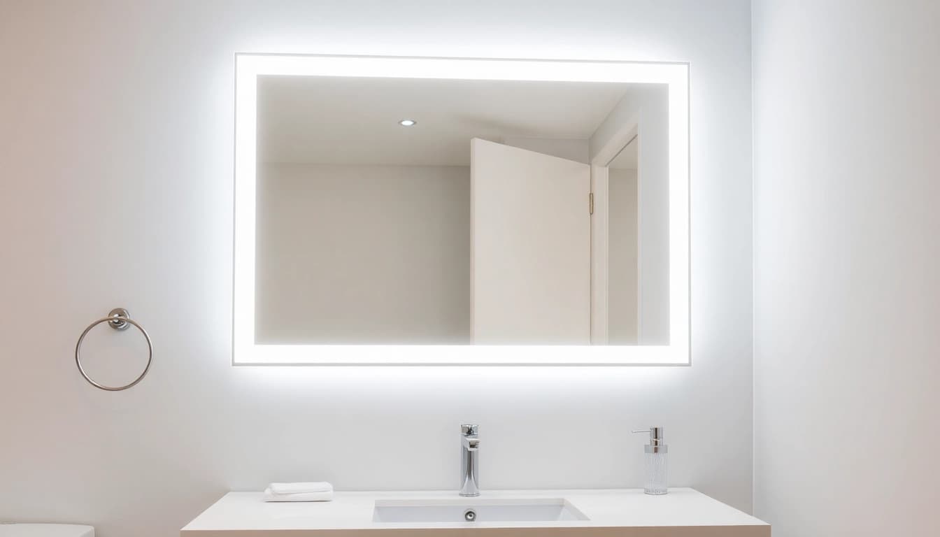 Enhance your space with an elegant led mirror showcasing unique features and bright design.