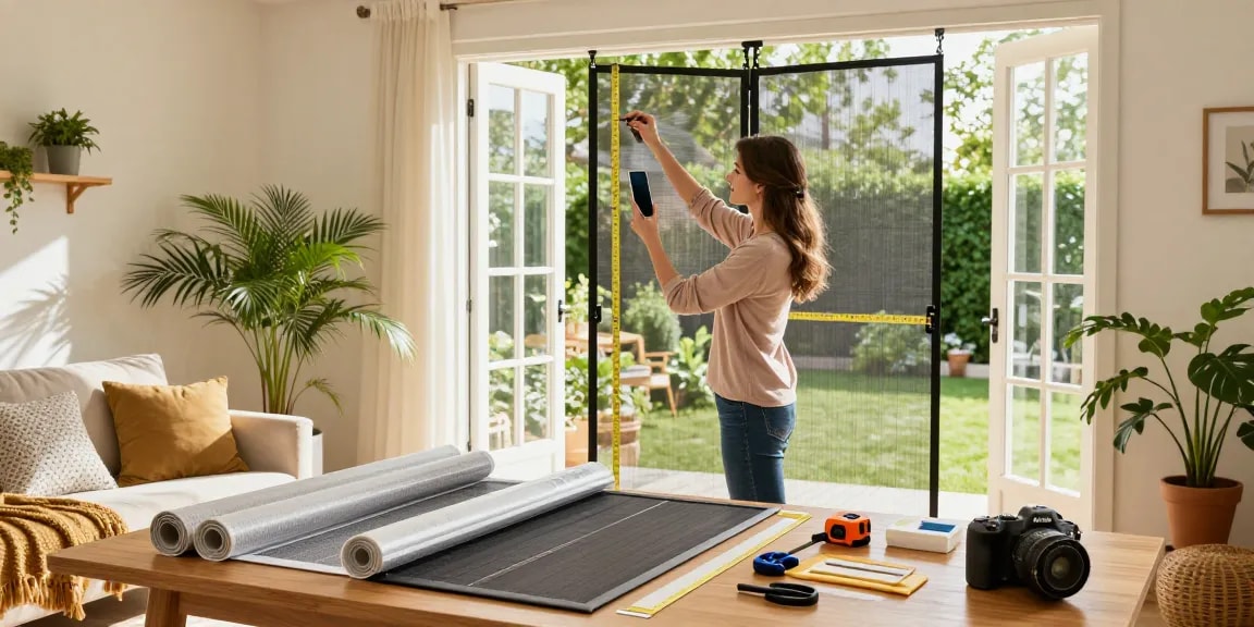 Discover sineklik fiyatları and installation tips in a cozy living room setup showcasing various screen types.