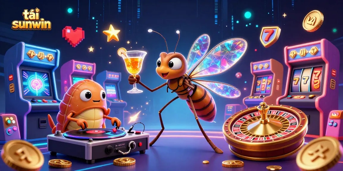 Experience the thrill of tải sunwin with vibrant casino illustrations showcasing games and excitement.