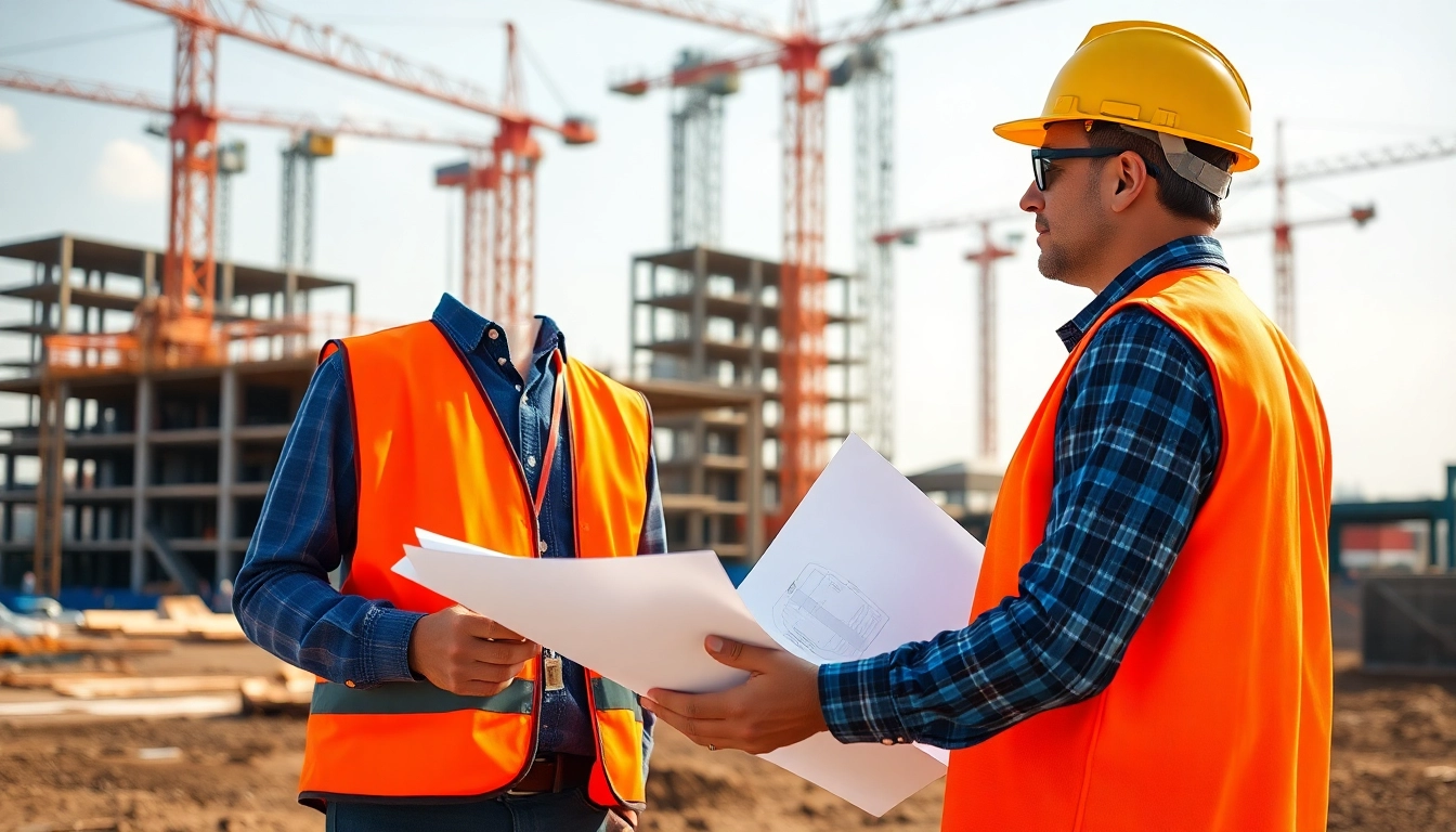 New Jersey Construction Manager guiding a construction site, demonstrating leadership and expertise.