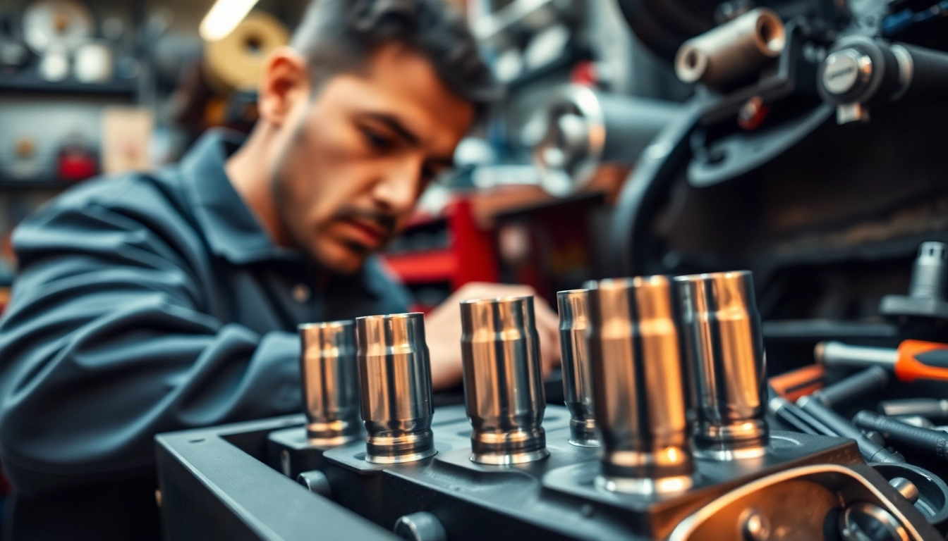 Mechanic using Facom 1/4 inch sockets on an engine, highlighting precision and quality.
