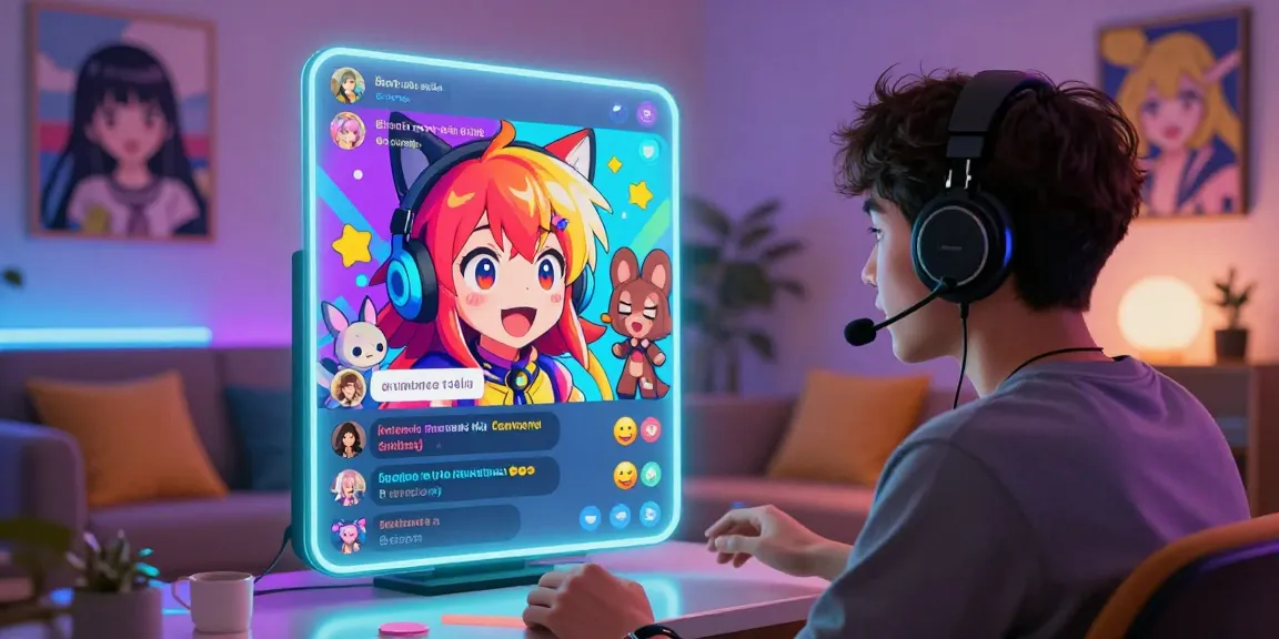 Engaging user in a vibrant hentai AI chat experience with animated characters.
