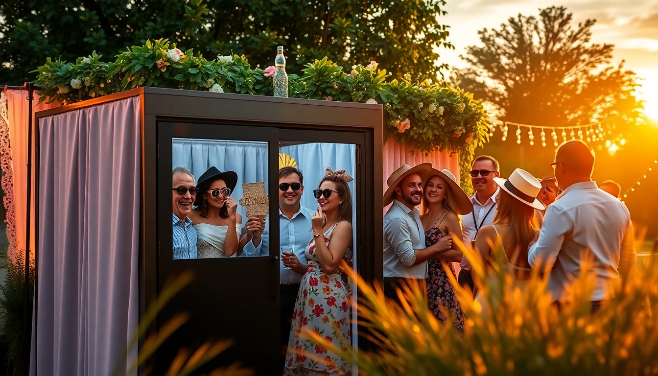 Celebrate with a vibrant photo booth rental at your event, complete with fun props and joyful guests.
