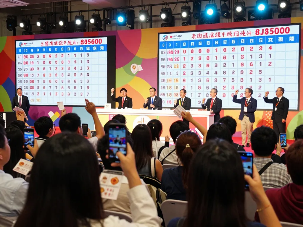 Pemain antusias menyaksikan undian langsung HK Lotto, menangkap semangat dan energi.