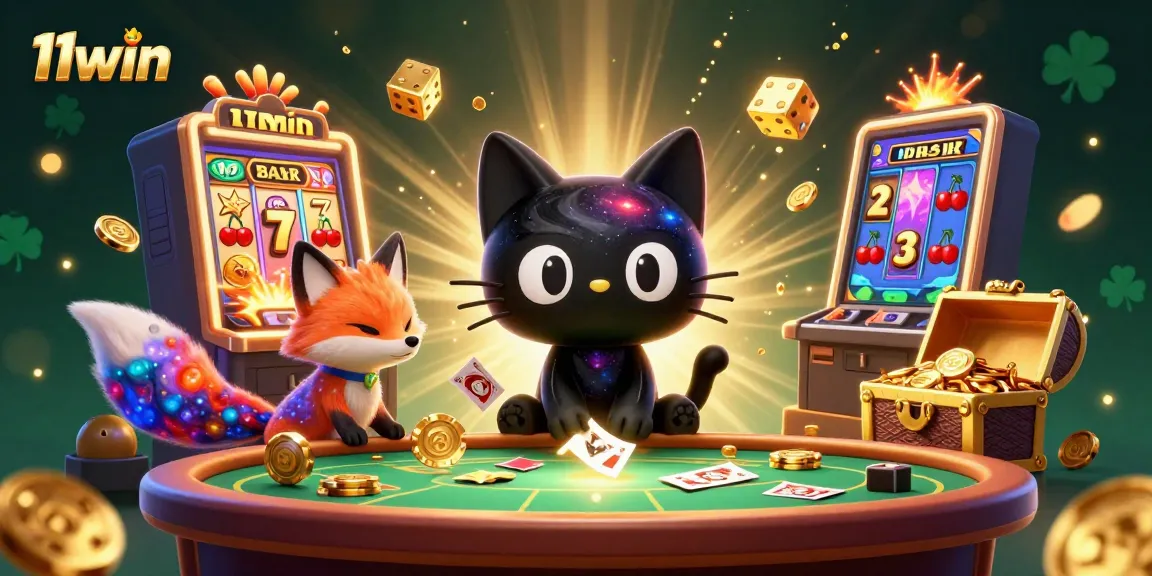 Engage with 11win's cosmic casino experience featuring vibrant characters and vibrant gaming elements.