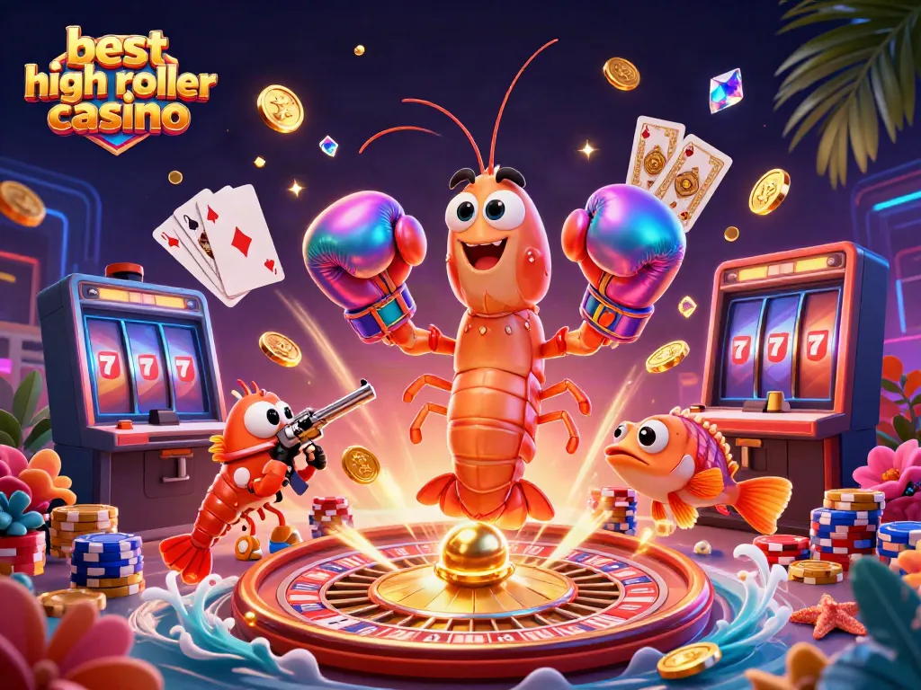 Engage in thrilling action with the best high roller casino featuring vibrant characters and gaming elements.