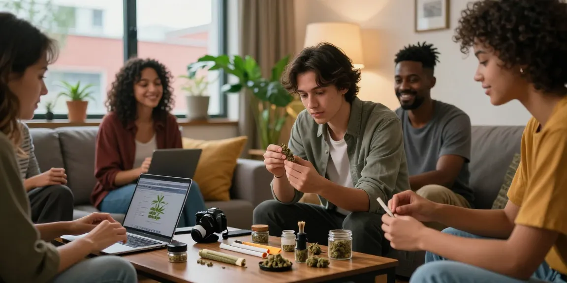 Explore quality cannabis buds from https://greatcanadianbuds.com in a lively gathering with friends.
