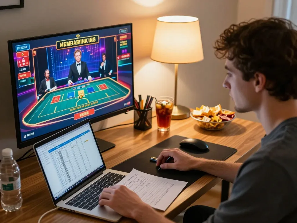 Engaging player at home enjoying live dealer games while tracking lv88 bio for better betting strategies