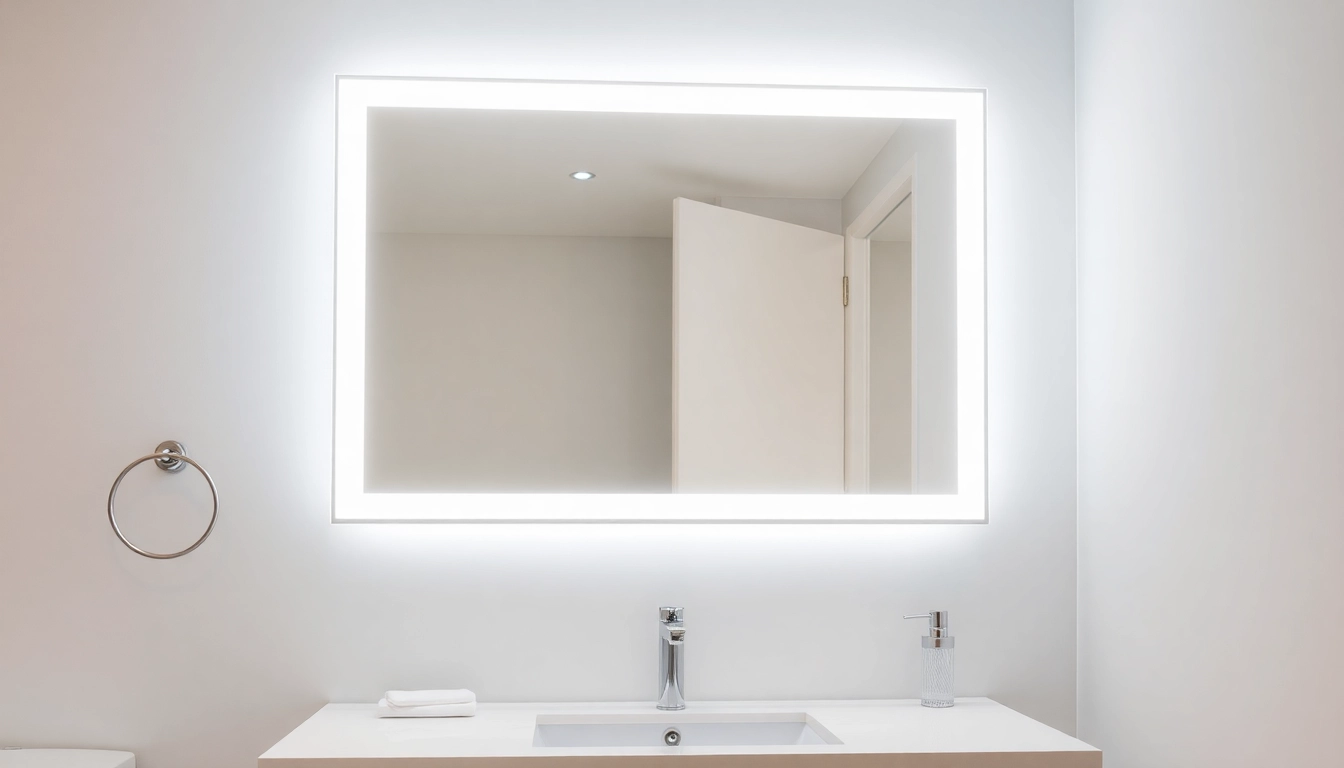 Enhance your space with an elegant led mirror showcasing unique features and bright design.