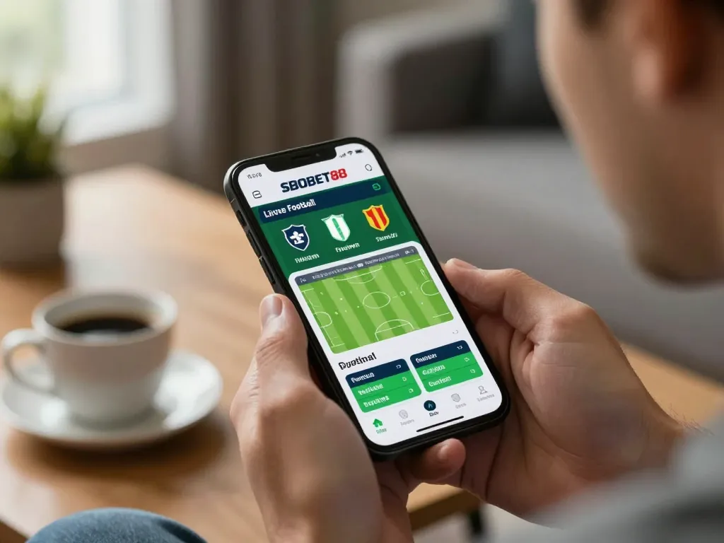 SBOBET88 taruhan langsung di aplikasi mobile, berfokus pada odds sepak bola di setting rumah yang nyaman