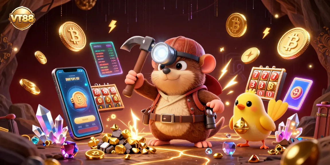 Engage with thrilling VT88 slots in an ultra-detailed 3D digital casino adventure filled with treasures.